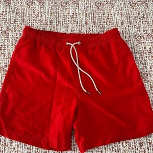 Men's Red Swim Shorts